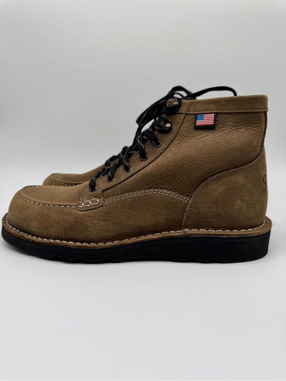 Danner Moc Toe Work Boots Brown Leather Lace Up USA Made Heritage Outdoor Boots - Picture 7 of 11
